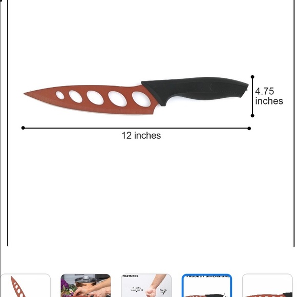 Copper color nonstick knife - Picture 3 of 5